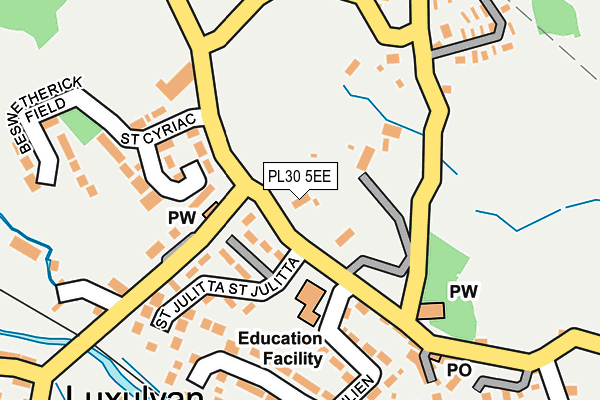 PL30 5EE map - OS OpenMap – Local (Ordnance Survey)