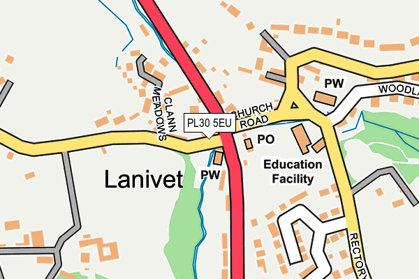 PL30 5EU map - OS OpenMap – Local (Ordnance Survey)