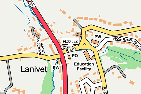 PL30 5EZ map - OS OpenMap – Local (Ordnance Survey)