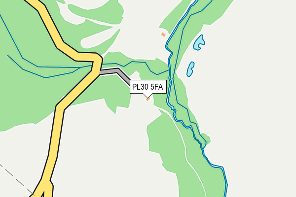 PL30 5FA map - OS OpenMap – Local (Ordnance Survey)
