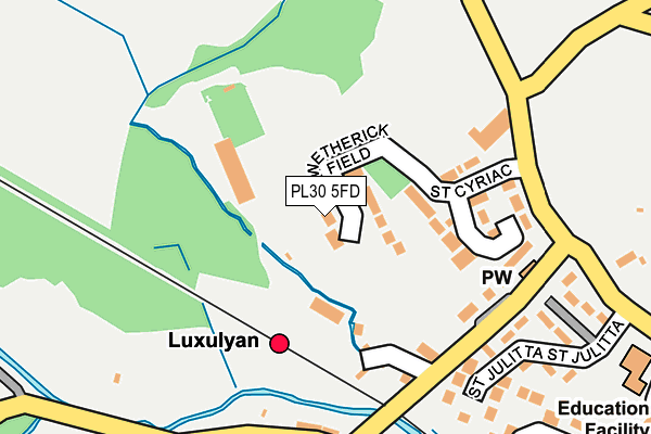 PL30 5FD map - OS OpenMap – Local (Ordnance Survey)