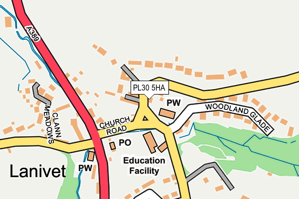 PL30 5HA map - OS OpenMap – Local (Ordnance Survey)