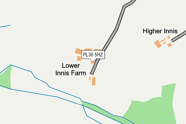 PL30 5HZ map - OS OpenMap – Local (Ordnance Survey)