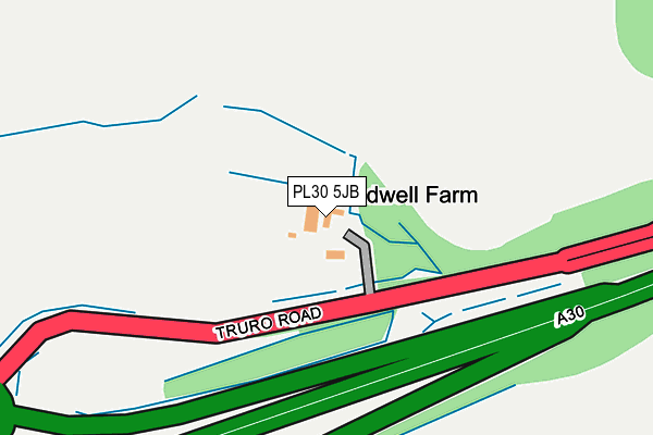 PL30 5JB map - OS OpenMap – Local (Ordnance Survey)
