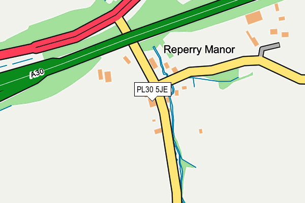 PL30 5JE map - OS OpenMap – Local (Ordnance Survey)