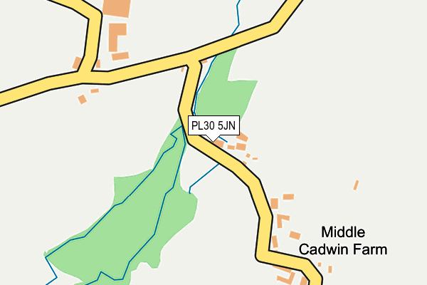 PL30 5JN map - OS OpenMap – Local (Ordnance Survey)