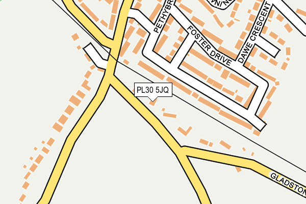 PL30 5JQ map - OS OpenMap – Local (Ordnance Survey)