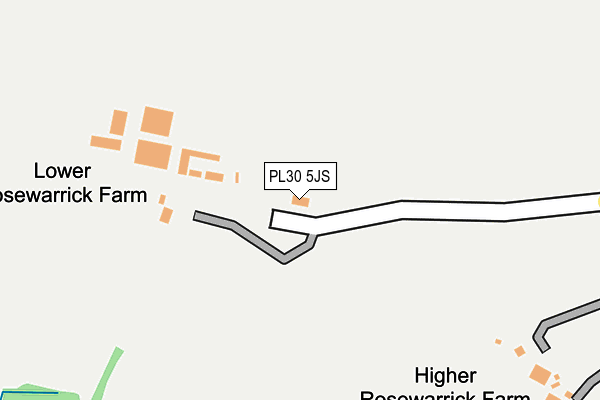 PL30 5JS map - OS OpenMap – Local (Ordnance Survey)