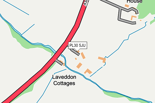 PL30 5JU map - OS OpenMap – Local (Ordnance Survey)