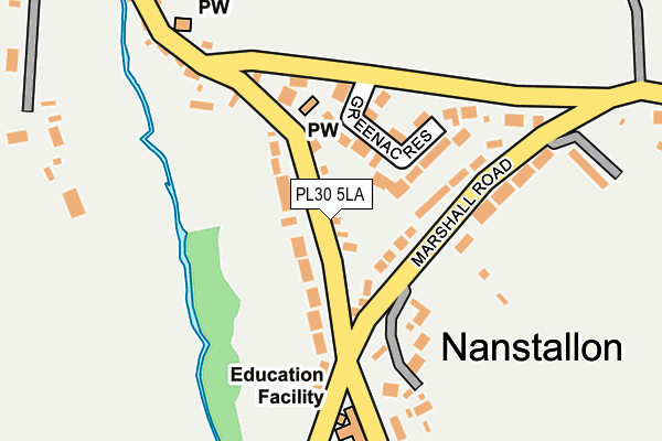 PL30 5LA map - OS OpenMap – Local (Ordnance Survey)