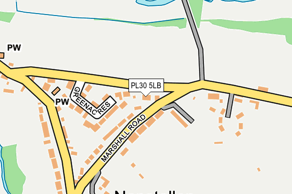 PL30 5LB map - OS OpenMap – Local (Ordnance Survey)