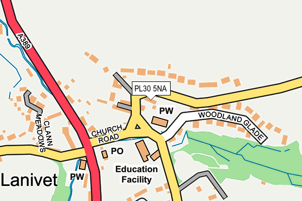 PL30 5NA map - OS OpenMap – Local (Ordnance Survey)