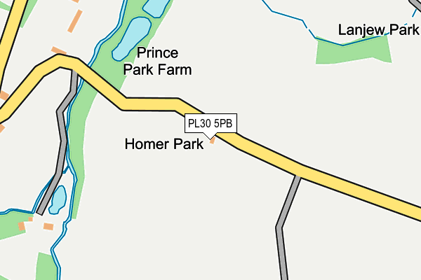 PL30 5PB map - OS OpenMap – Local (Ordnance Survey)