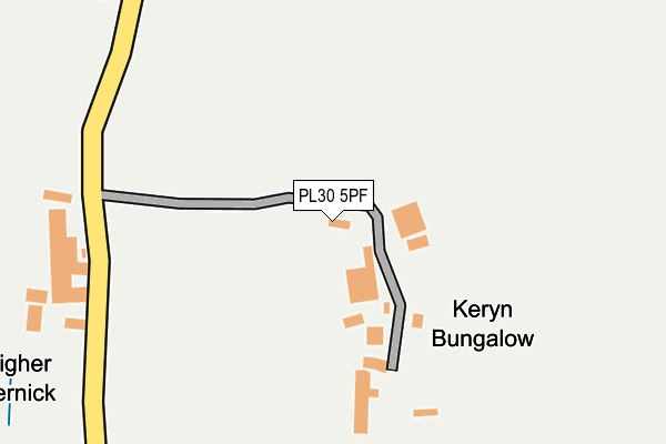 PL30 5PF map - OS OpenMap – Local (Ordnance Survey)