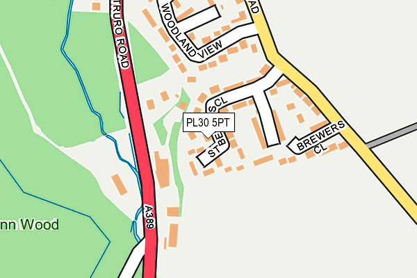 PL30 5PT map - OS OpenMap – Local (Ordnance Survey)