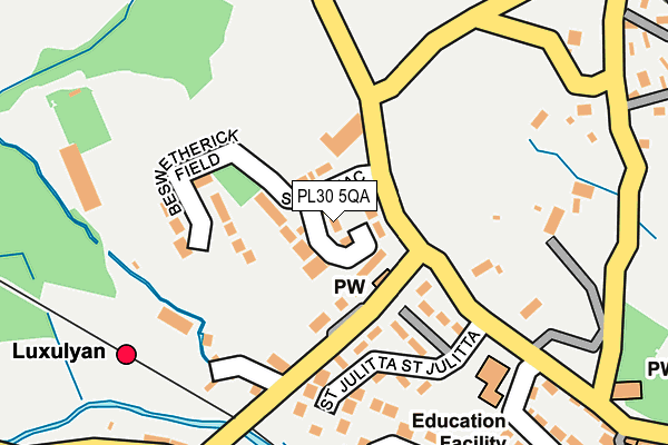 PL30 5QA map - OS OpenMap – Local (Ordnance Survey)