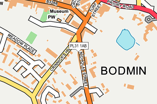 PL31 1AB map - OS OpenMap – Local (Ordnance Survey)