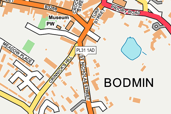 PL31 1AD map - OS OpenMap – Local (Ordnance Survey)