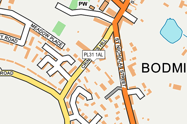 PL31 1AL map - OS OpenMap – Local (Ordnance Survey)