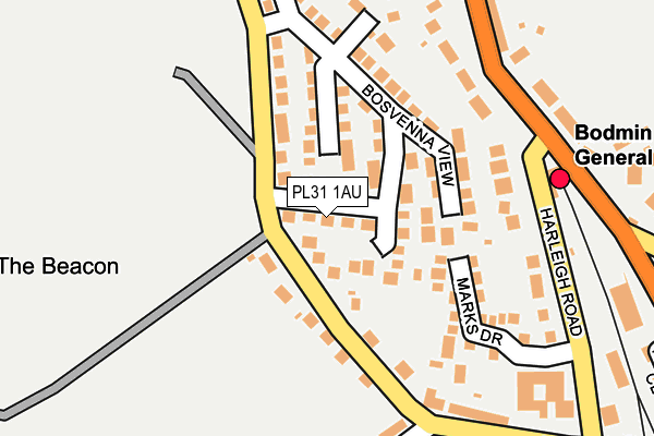 PL31 1AU map - OS OpenMap – Local (Ordnance Survey)