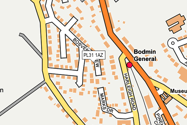 PL31 1AZ map - OS OpenMap – Local (Ordnance Survey)