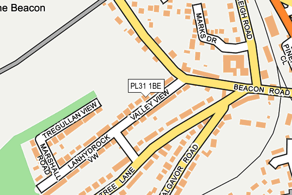 PL31 1BE map - OS OpenMap – Local (Ordnance Survey)