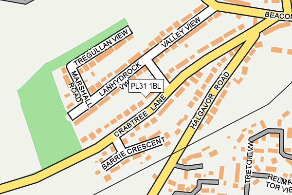 PL31 1BL map - OS OpenMap – Local (Ordnance Survey)