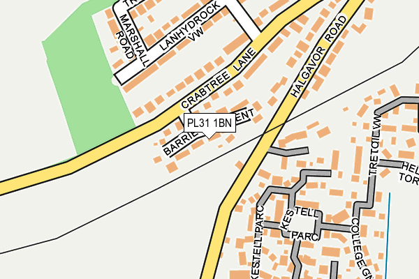 PL31 1BN map - OS OpenMap – Local (Ordnance Survey)