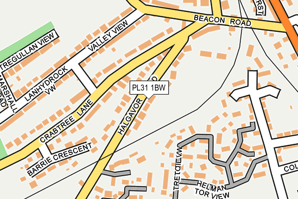 PL31 1BW map - OS OpenMap – Local (Ordnance Survey)