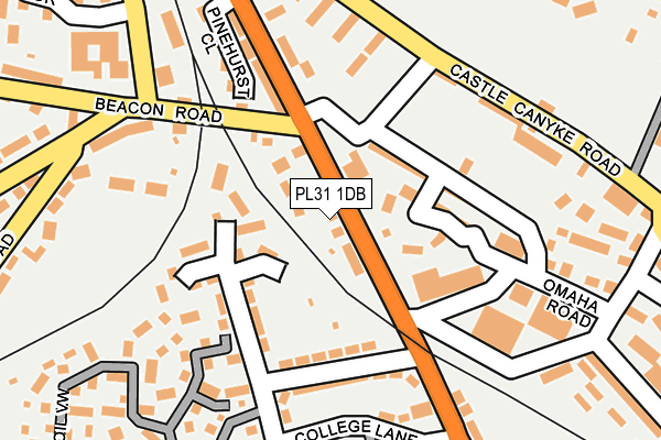 PL31 1DB map - OS OpenMap – Local (Ordnance Survey)