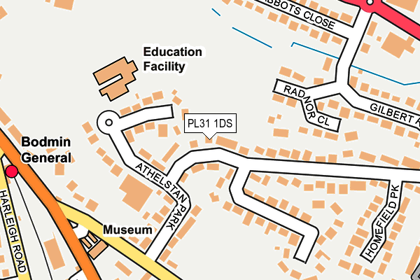 PL31 1DS map - OS OpenMap – Local (Ordnance Survey)