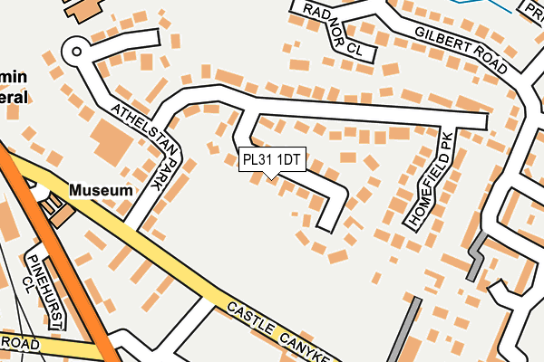 PL31 1DT map - OS OpenMap – Local (Ordnance Survey)