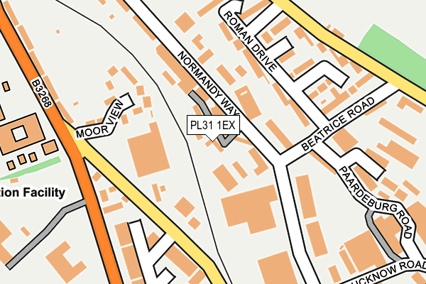 PL31 1EX map - OS OpenMap – Local (Ordnance Survey)