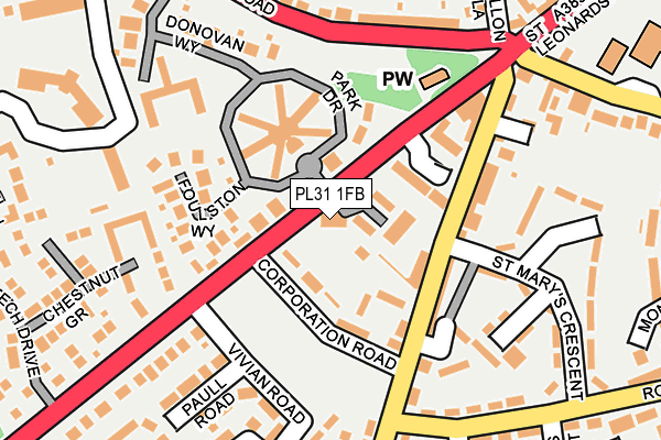 PL31 1FB map - OS OpenMap – Local (Ordnance Survey)