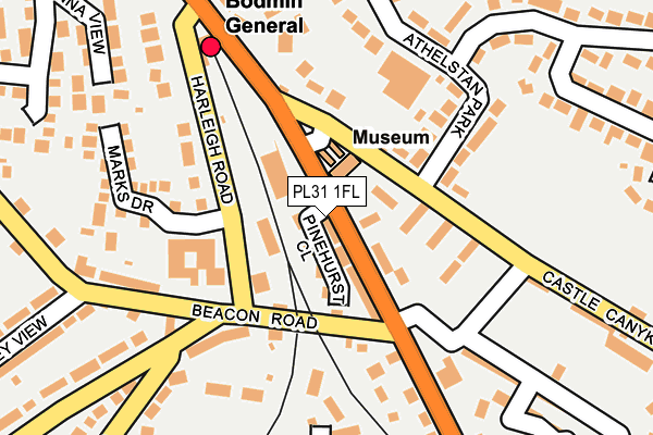 PL31 1FL map - OS OpenMap – Local (Ordnance Survey)