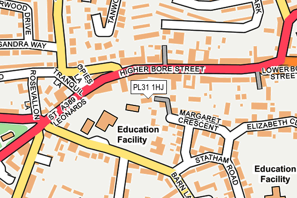 PL31 1HJ map - OS OpenMap – Local (Ordnance Survey)