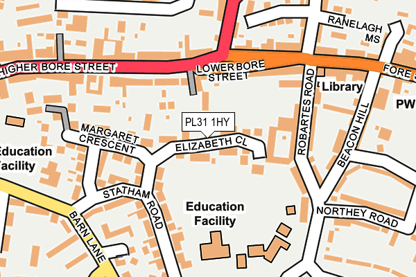 PL31 1HY map - OS OpenMap – Local (Ordnance Survey)