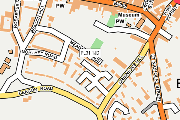 PL31 1JD map - OS OpenMap – Local (Ordnance Survey)