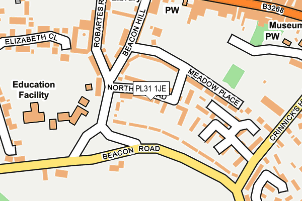 PL31 1JE map - OS OpenMap – Local (Ordnance Survey)