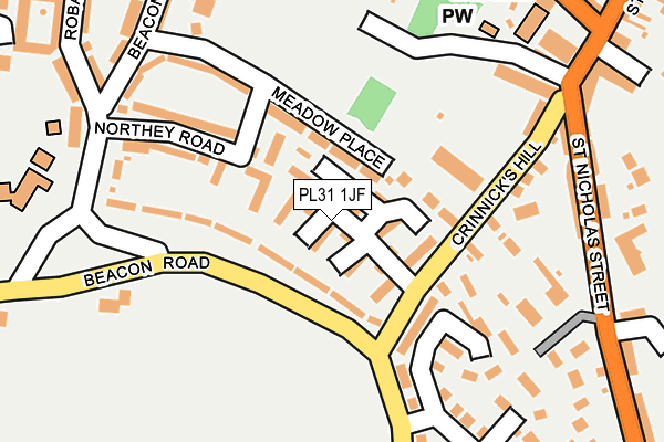 PL31 1JF map - OS OpenMap – Local (Ordnance Survey)