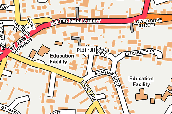 PL31 1JH map - OS OpenMap – Local (Ordnance Survey)