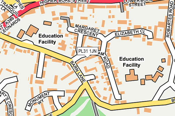 PL31 1JN map - OS OpenMap – Local (Ordnance Survey)