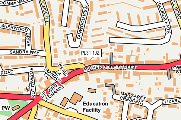 PL31 1JZ map - OS OpenMap – Local (Ordnance Survey)