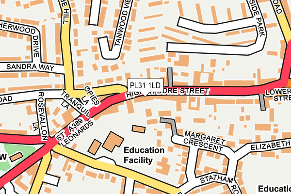 PL31 1LD map - OS OpenMap – Local (Ordnance Survey)