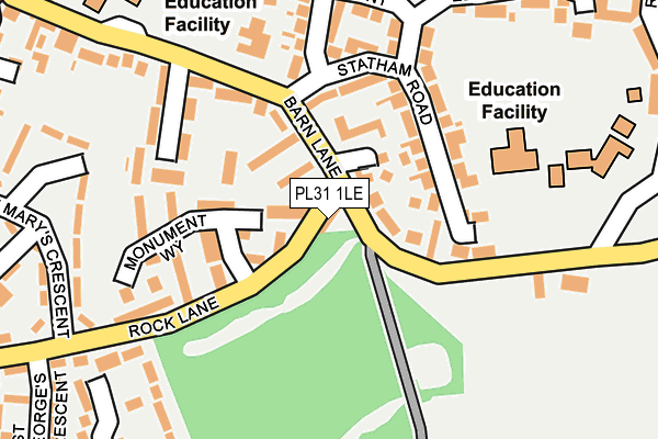 PL31 1LE map - OS OpenMap – Local (Ordnance Survey)
