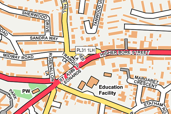 PL31 1LH map - OS OpenMap – Local (Ordnance Survey)