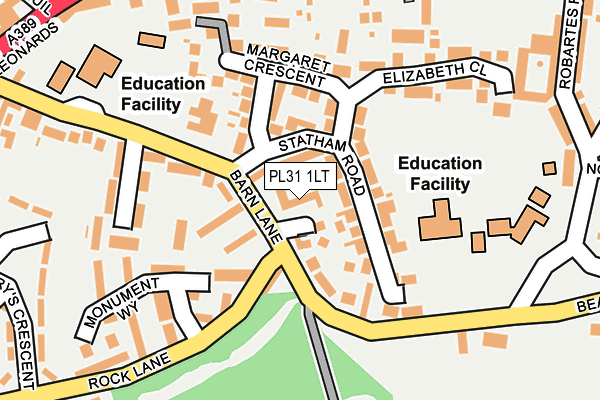 PL31 1LT map - OS OpenMap – Local (Ordnance Survey)