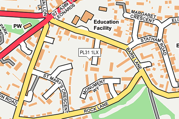 PL31 1LX map - OS OpenMap – Local (Ordnance Survey)