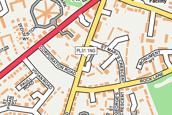 PL31 1NG map - OS OpenMap – Local (Ordnance Survey)