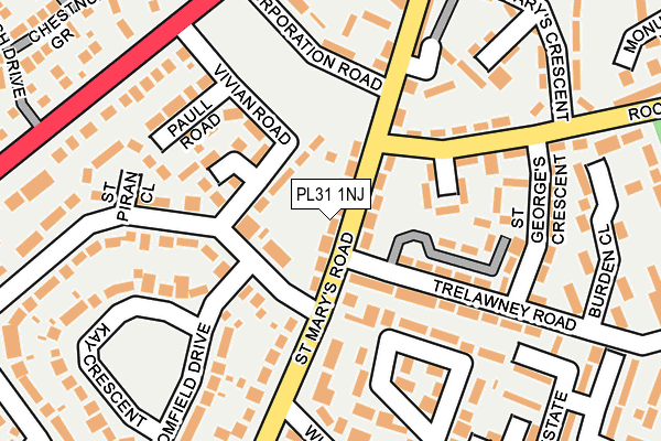 PL31 1NJ map - OS OpenMap – Local (Ordnance Survey)